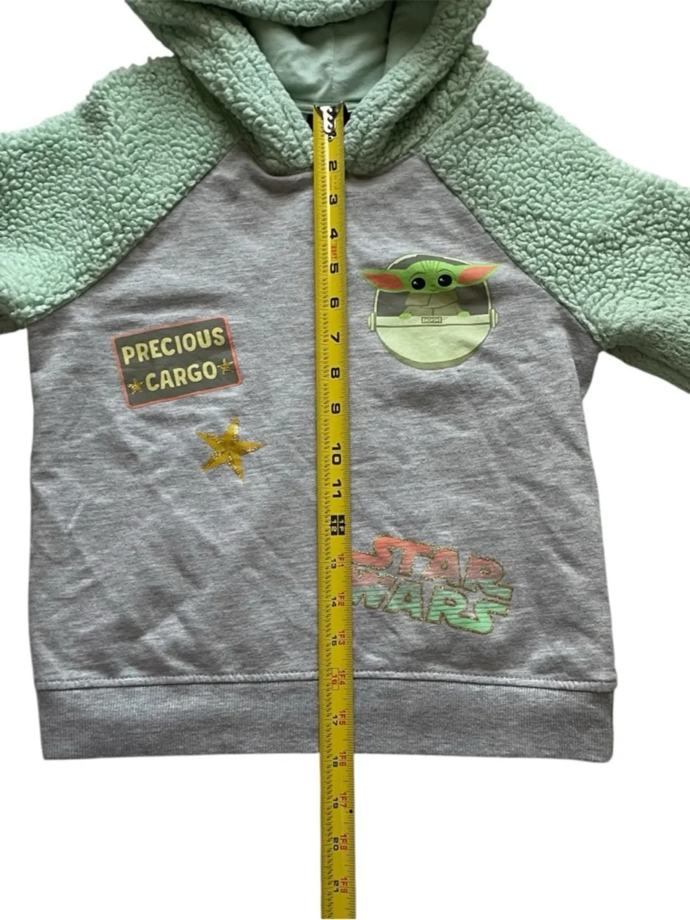Star Wars The Mandalorian Grogu Baby Yoda Sherpa Hoodie, M‎